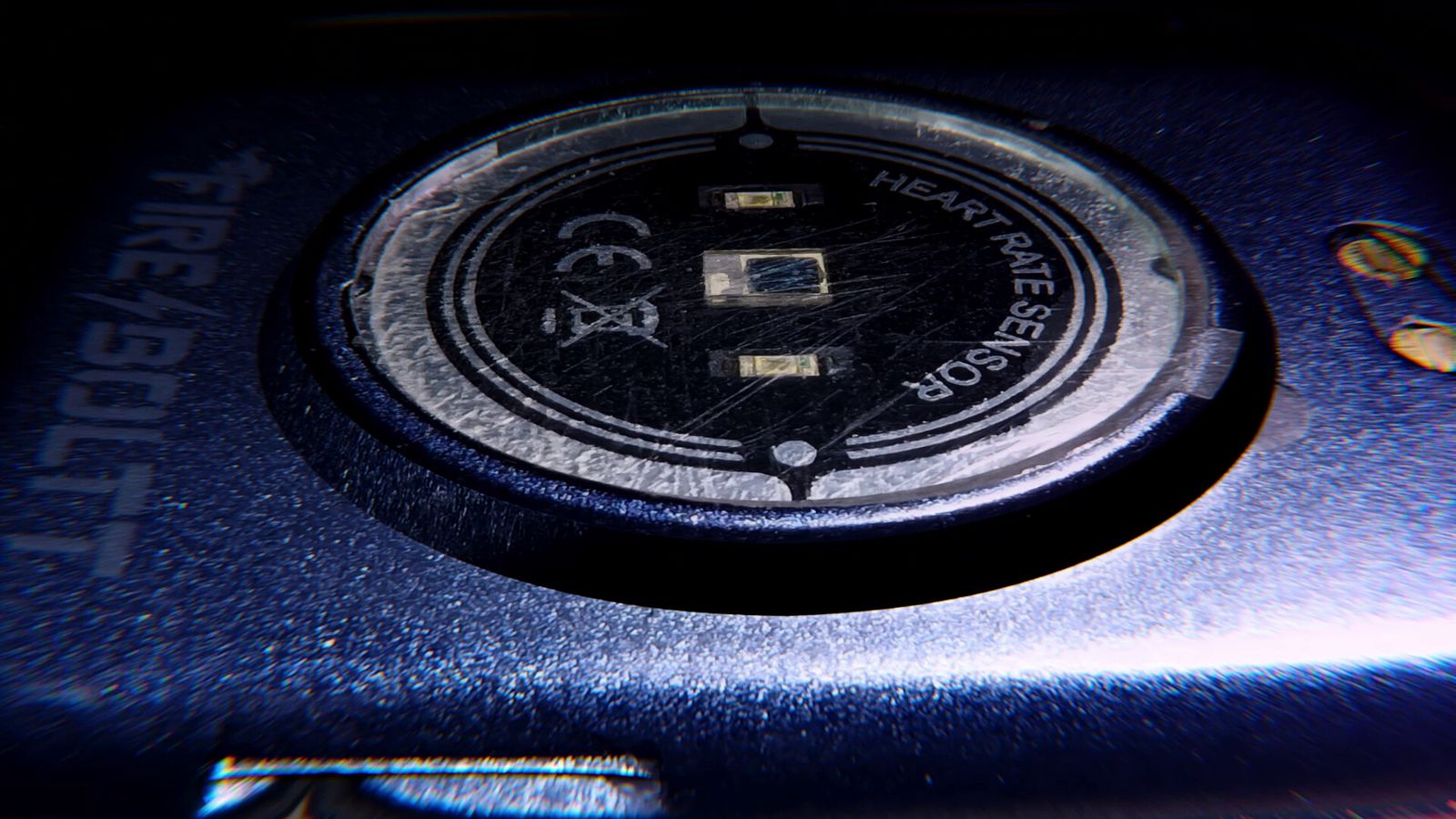 Close-up of the back of a Fireboltt smartwatch